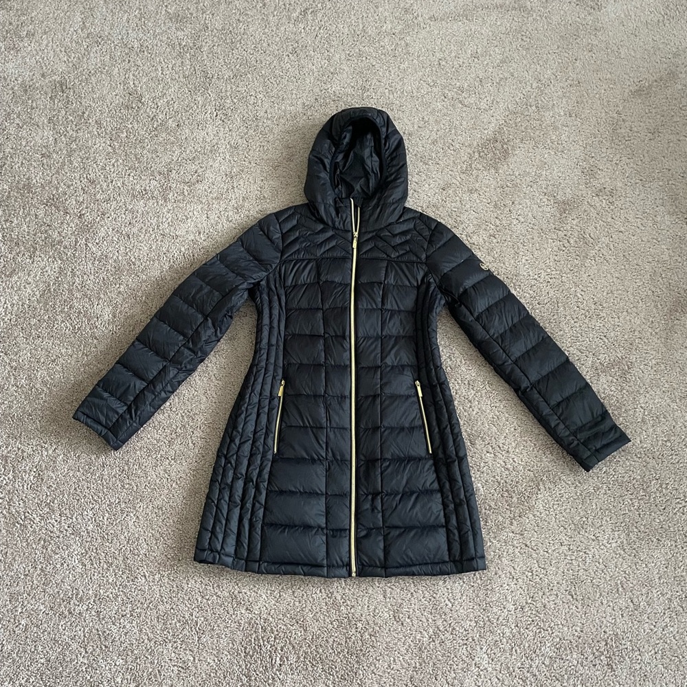 Michael Kors Packable Down Puffer with Bag New Without Tag XS Black